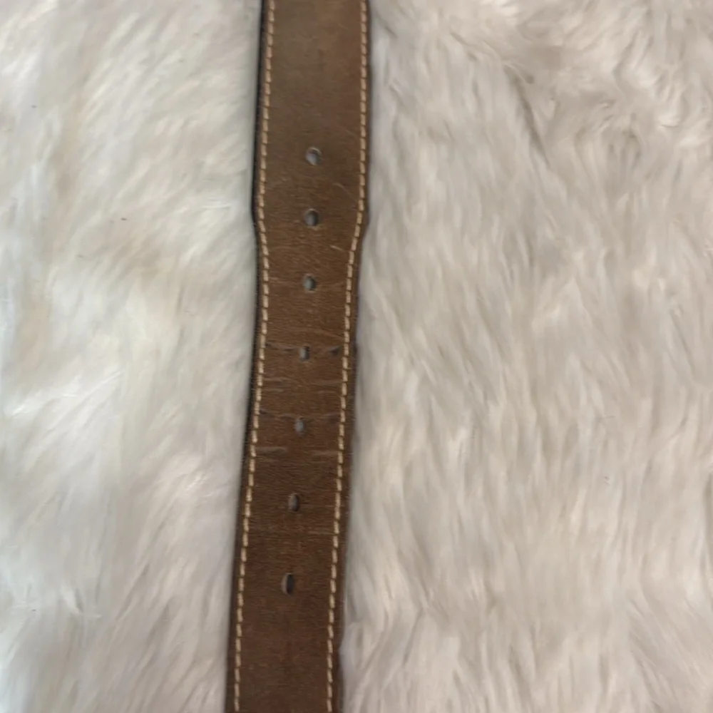 Vintage Split Cowhide Western Brown Green Leather Men Size 40
